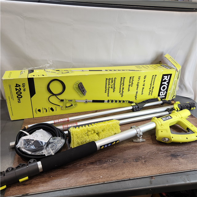 as-is RYOBI 18 ft. Telescoping Extension Pole for Pressure Washer  (Attachment Only)