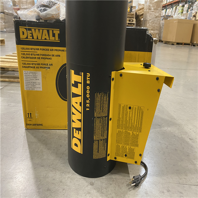 DeWalt DXH125FAV 125 000 BTU hr. 3000 Sq. Ft. Forced Air LP Gas