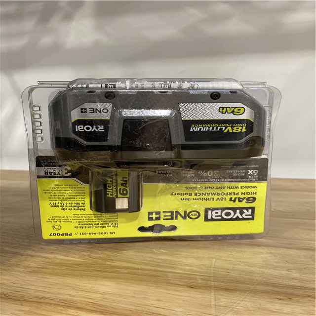 RYOBI ONE+ 18V 6.0 Ah Lithium-Ion HIGH PERFORMANCE Battery PBP007