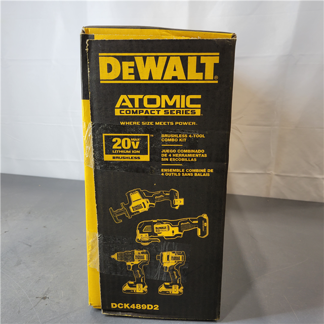 DEWALT DCK489D2 ATOMIC 20V MAX* Brushless Cordless 4-Tool Combo Kit  【売りショップ】 DIY、工具