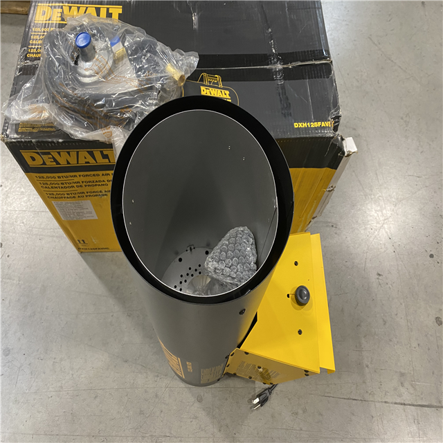 DeWalt DXH125FAV 125,000 BTU/hr. 3000 Sq. Ft. Forced Air LP Gas Portable  Heater