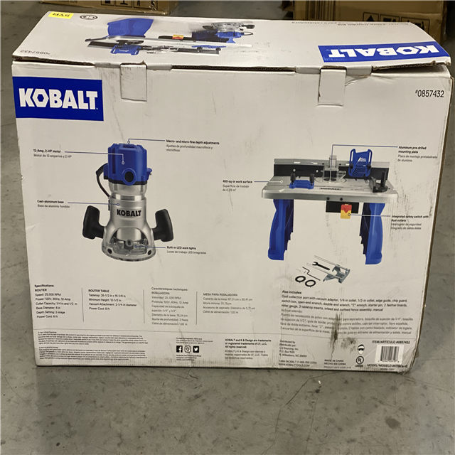 Kobalt 12 store amp router