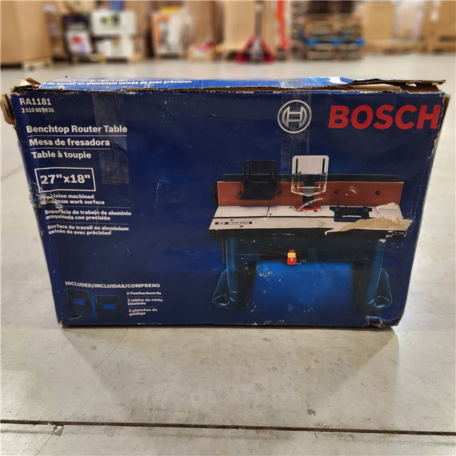 Bosch 27 in. x 18 in. Aluminum Top Benchtop Router Table with 2-1
