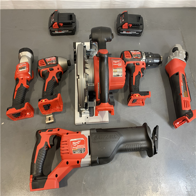 M18 18V Lithium-Ion Cordless Combo Tool Kit (7-Tool) with Two 3.0 Ah  Batteries, Charger and Tool Bag