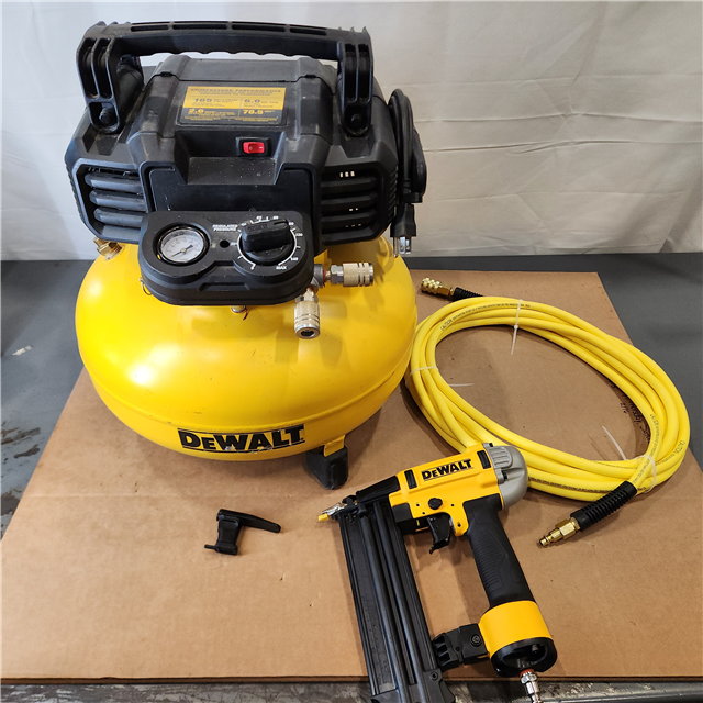 Good Dewalt 6 Gal 18 Gauge Brad Nailer And Heavy Duty Pancake Electric Air Compressor Combo Kit 8233