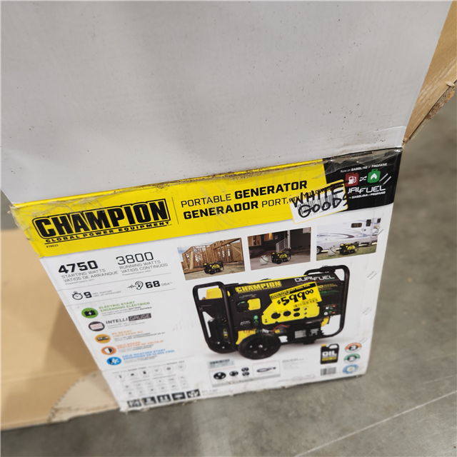 Dallas Location - As-Is Champion Power Equipment 3800-Watt/4750-Watt ...