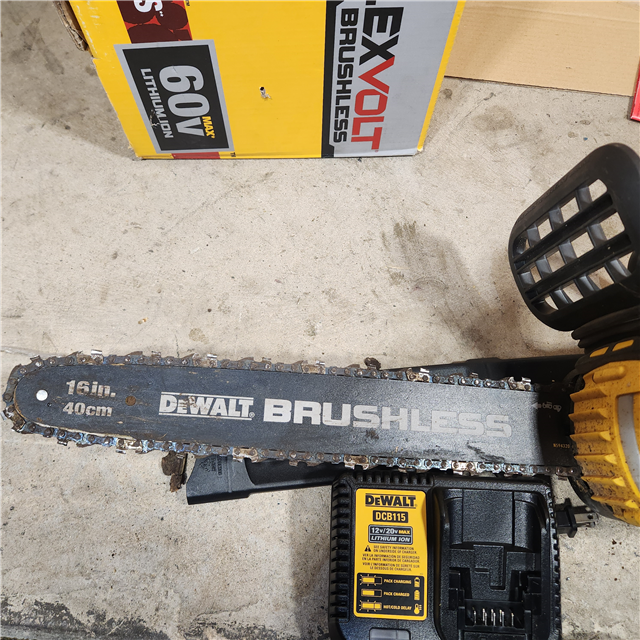 Houston Location As Is Dewalt V Max In Brushless Battery Powered Chainsaw Kit With